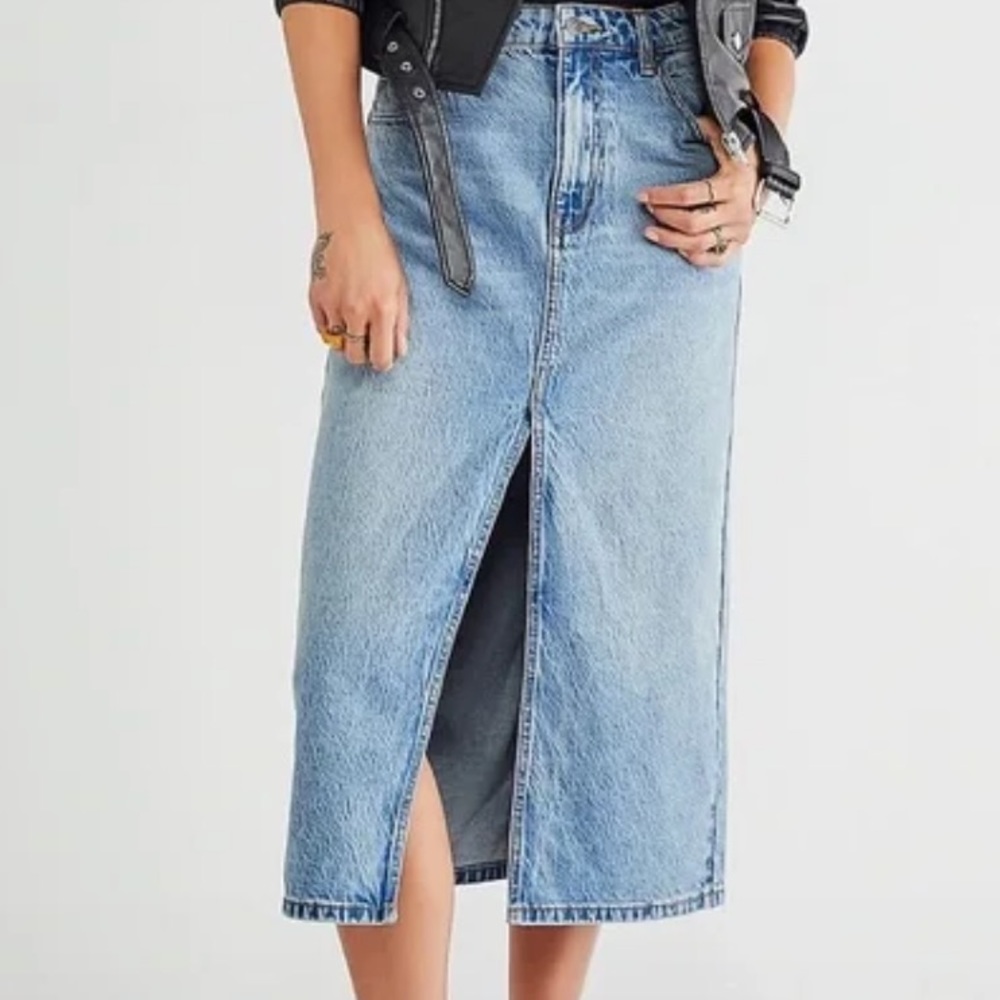 Free people new with tags denim skirt